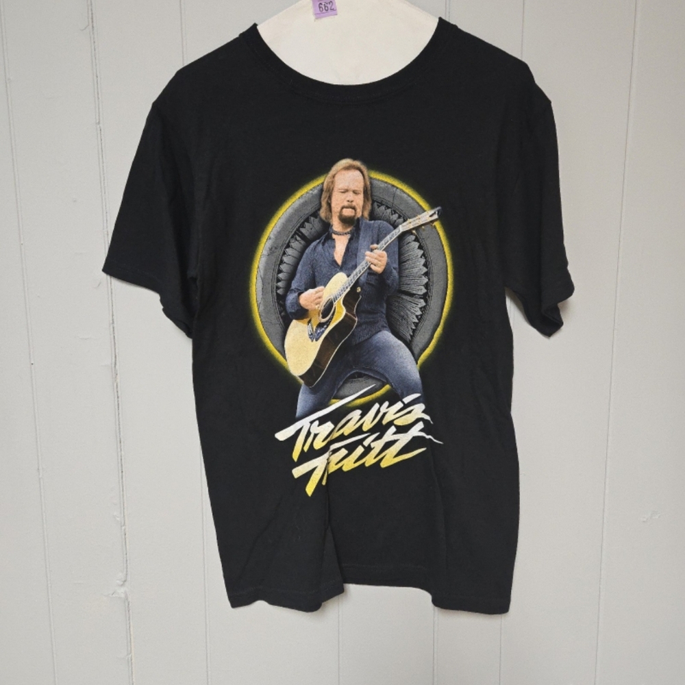 Travis Tritt 2010 LIVE Tour Concert Double Sided Black T-Shirt sz S